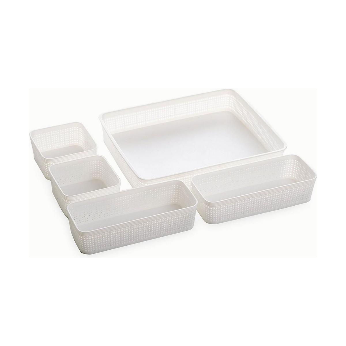 Cesta Multiusos Dem Plástico 34 x 28 x 6 cm 5 Piezas (5 Unidades)