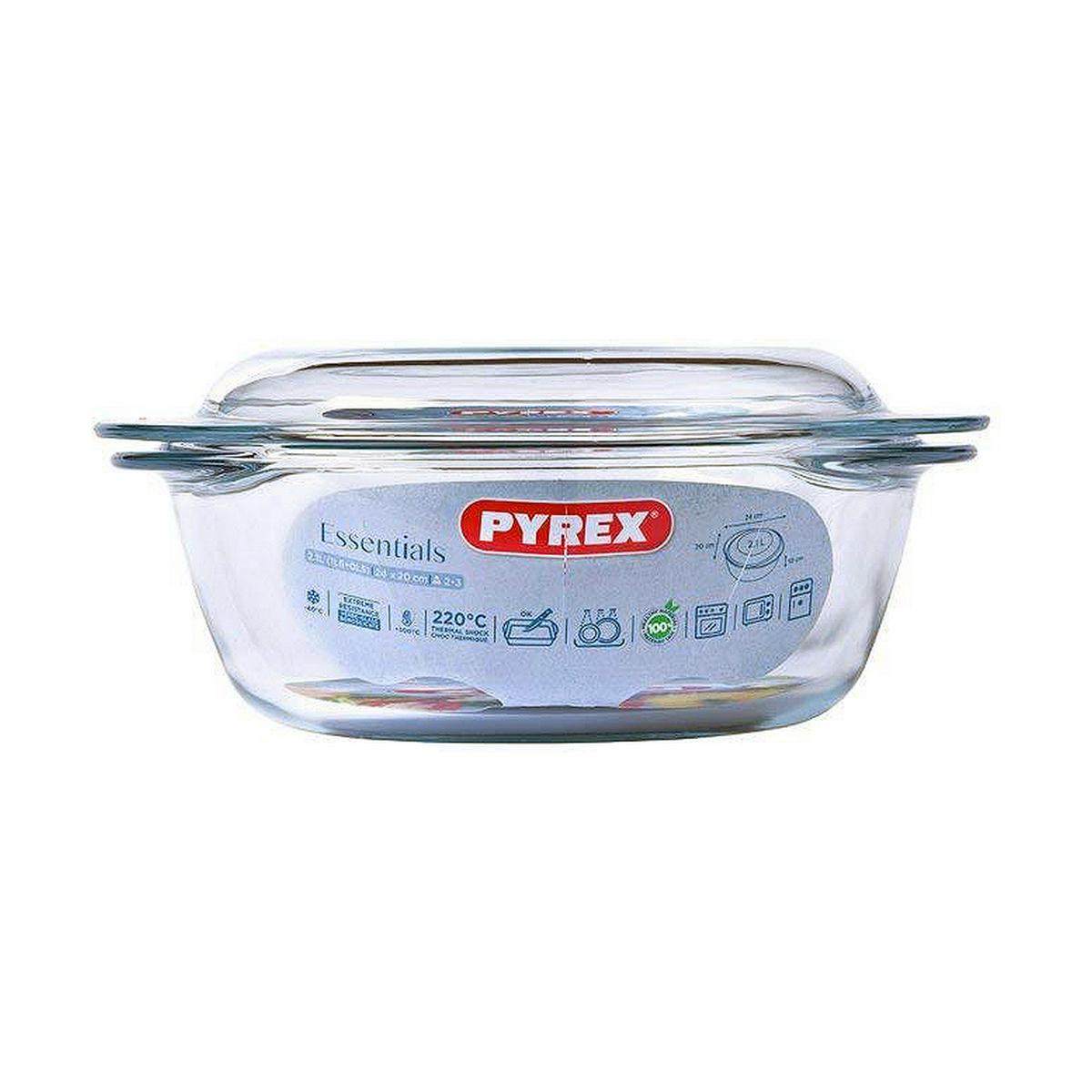 Cacerola Con Tapa Pyrex Essentials Transparente Vidrio 2,1 L