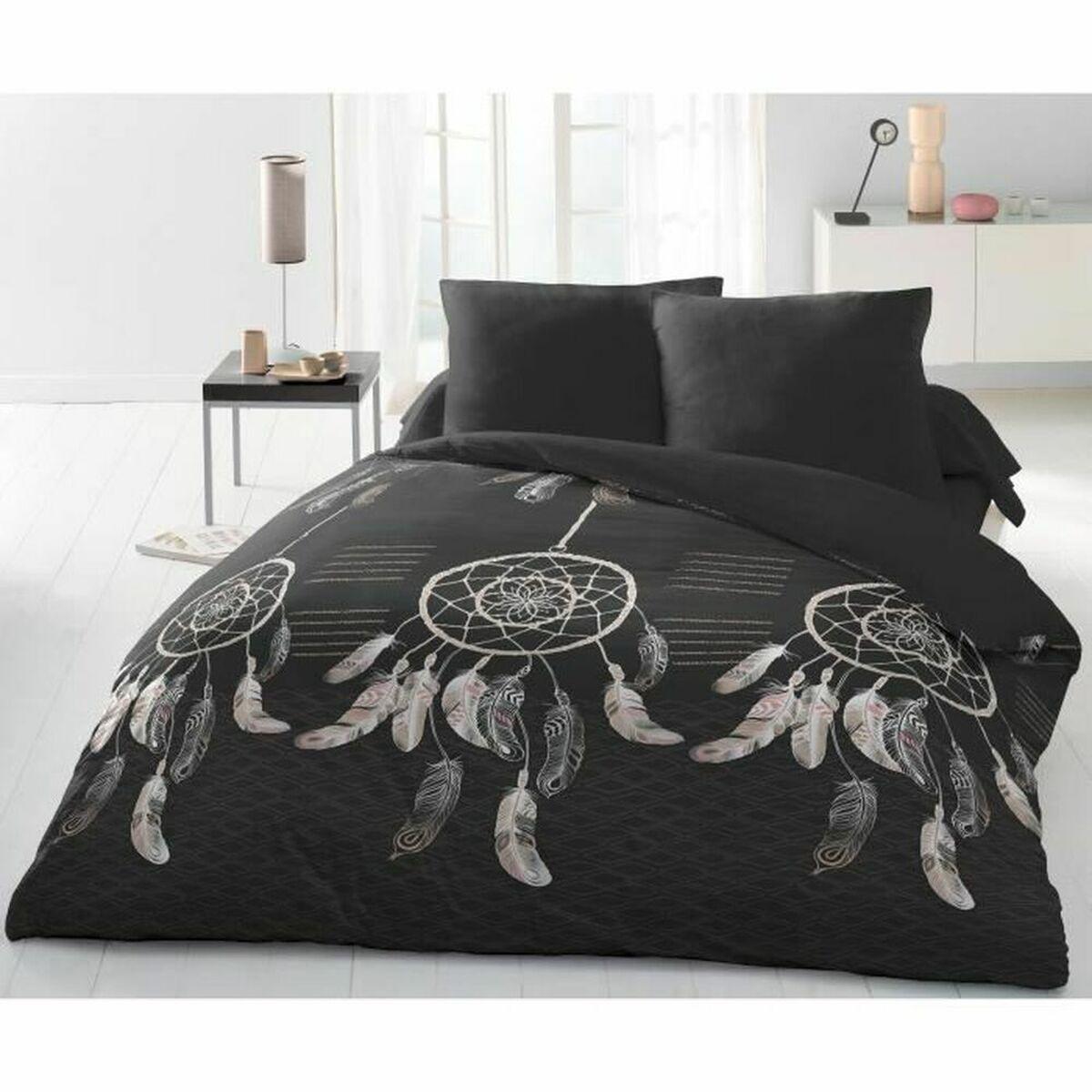 Funda Nórdica Atrapasueños Microfibra Antracita 220 x 240 cm