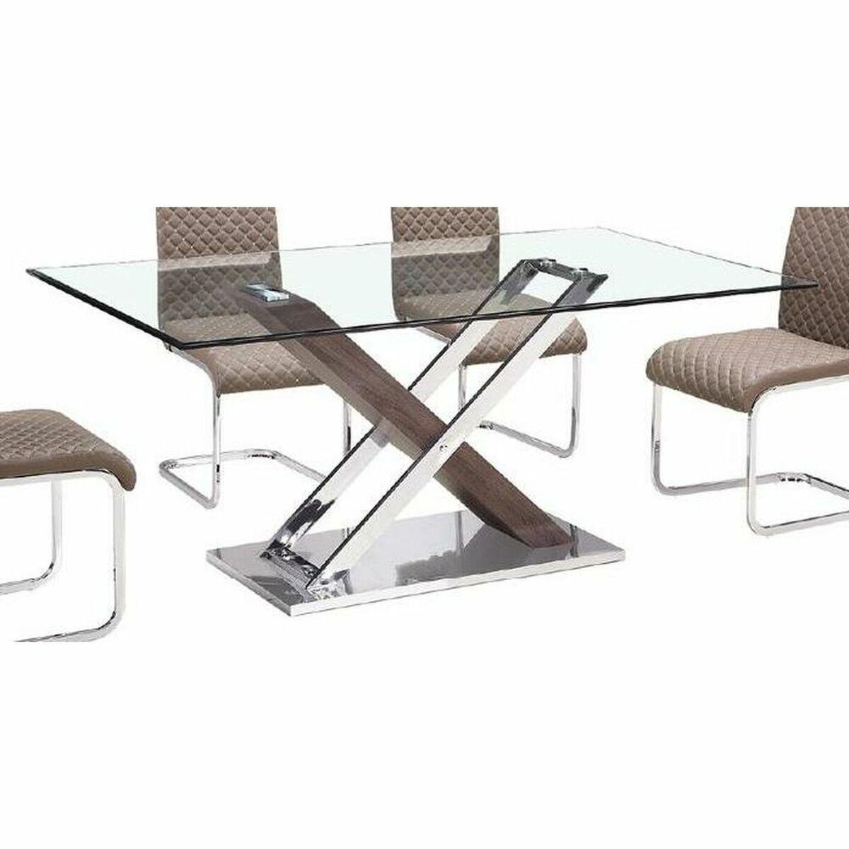 Recibidor DKD Home Decor Transparente Plateado Marrón oscuro 120 x 40 x 75 cm