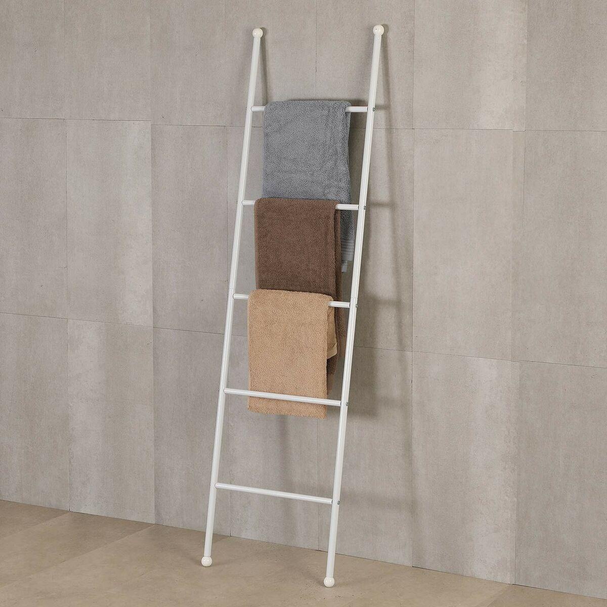 Toallero de Pie Versa Blanco 42 x 150 x 20 cm Metal