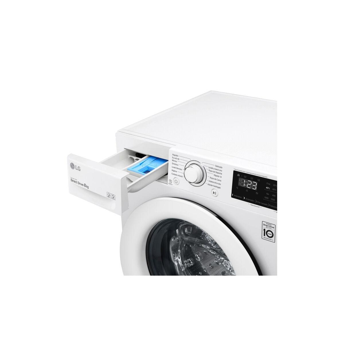 Lavadora LG F4WV3008N3W 8 kg 1400 rpm