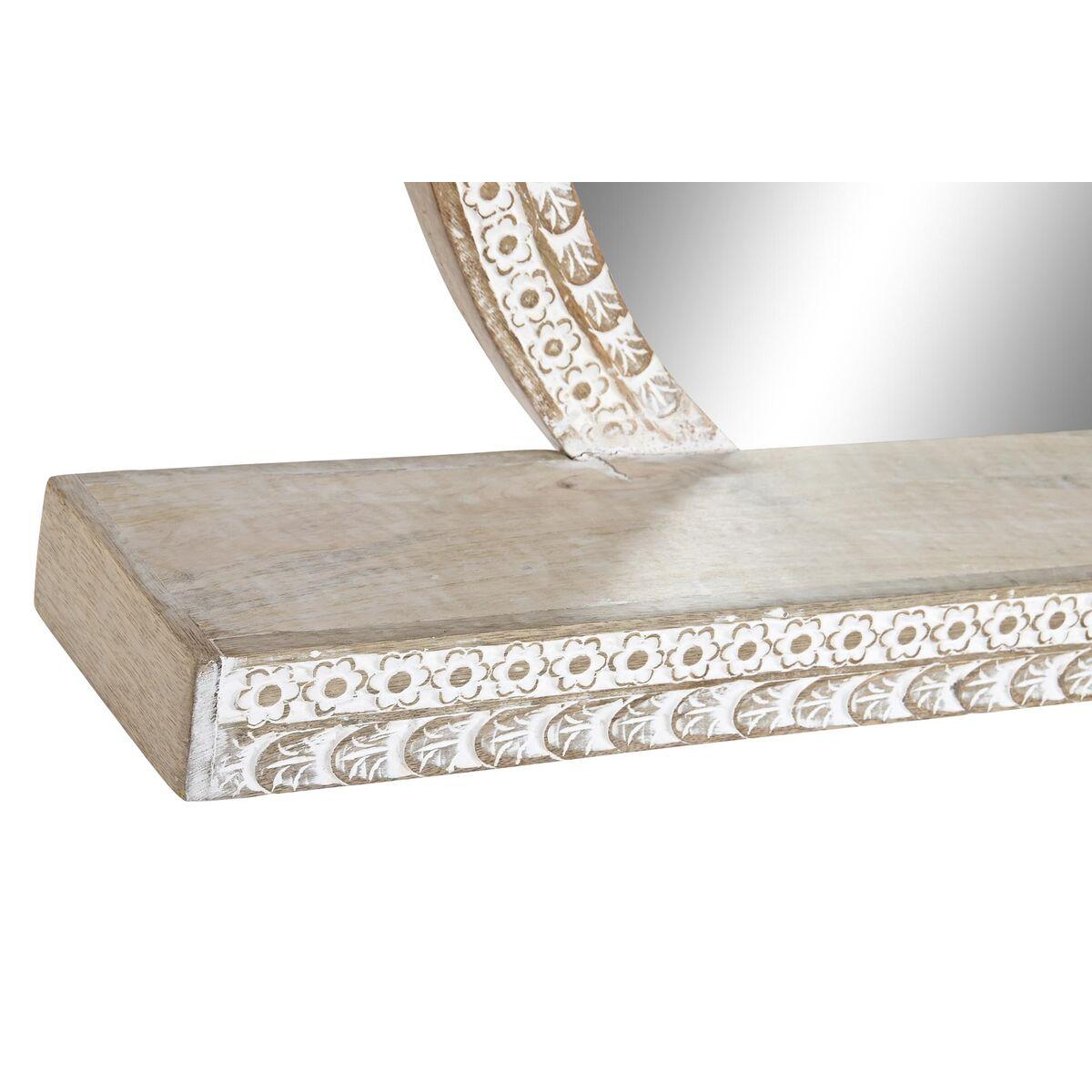 Espejo de pared DKD Home Decor Blanco Natural Indio 93 x 15,2 x 76,2 cm 90 x 16 x 76 cm