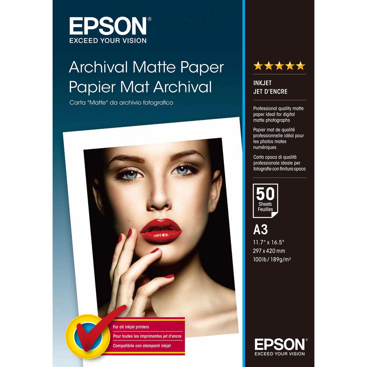 Papel Fotográfico Satinado Epson C13S041344 Matte (Reacondicionado A)