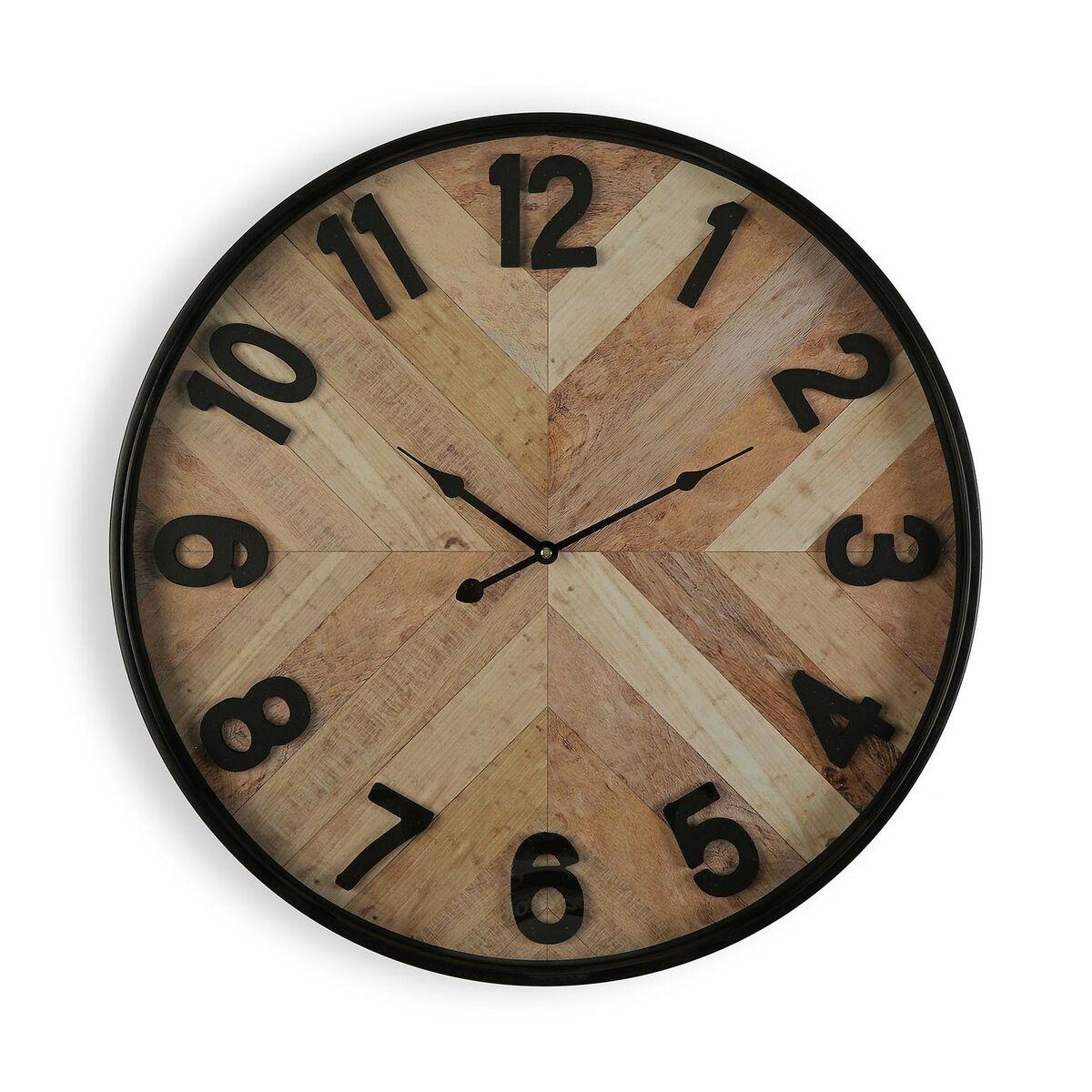 Reloj de Pared Versa Madera MDF Madera MDF y cristal (6 x 60 x 60 cm)