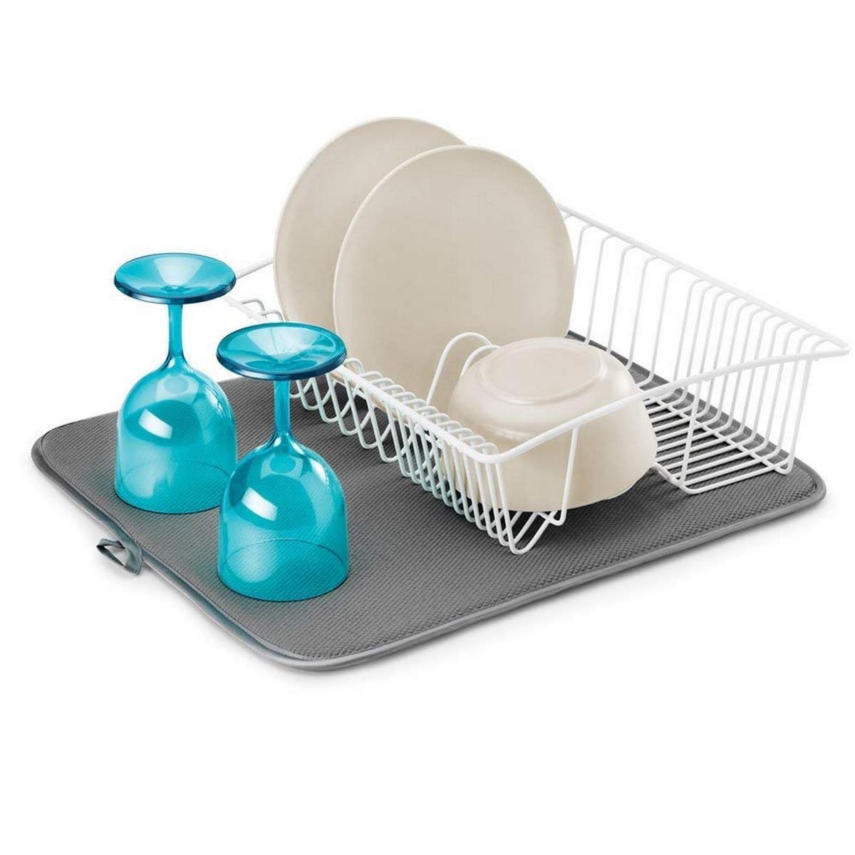 Escurridor para Fregadero Metaltex Softex Gris 45 x 40 cm Tapete