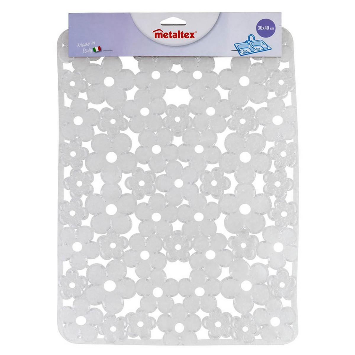 Escurridor para Fregadero Metaltex Rectangular PVC Translúcido (30 x 40 cm)