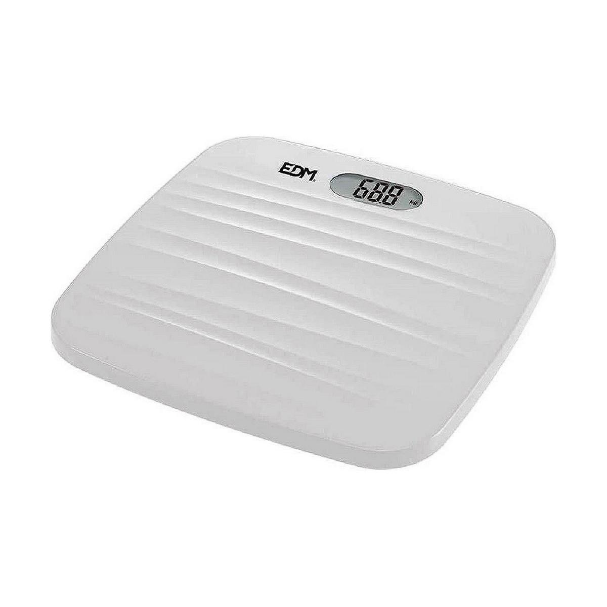 Báscula Digital de Baño EDM Blanco Polipropileno 180 kg (26 x 26 x 2 cm)