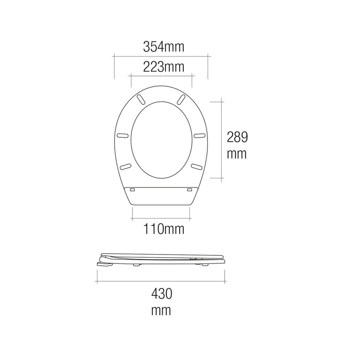 Tapa para Inodoro EDM 01511 Blanco PVC