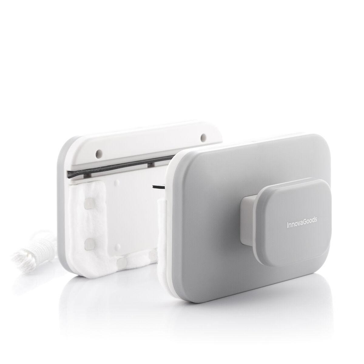 InnovaGoods® Limpiacristales Magnético con Diseño Moderno, Apto para Doble Vidrio de 8-20 mm, Incluye Separador de Imanes, Goma 