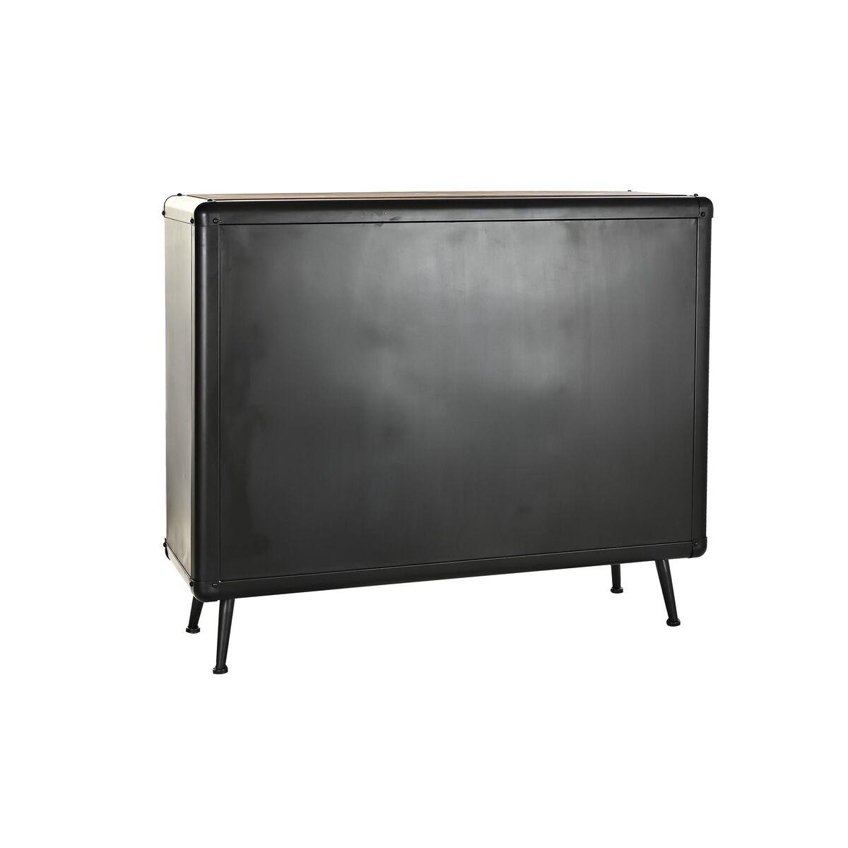 Cajonera DKD Home Decor Marrón Negro Metal Abeto Loft 114 x 42 x 96 cm