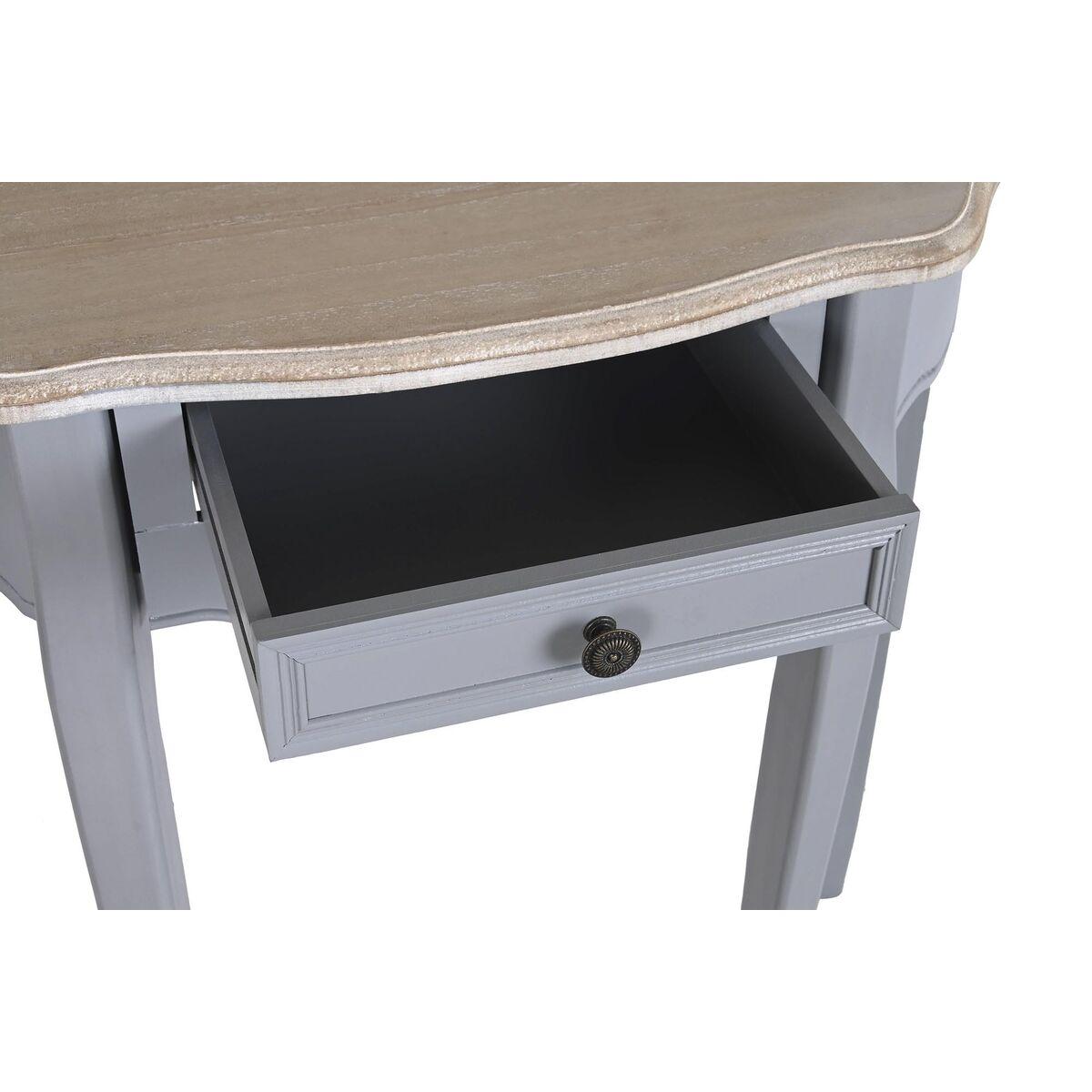 Consola DKD Home Decor Gris Natural Madera Madera de Paulonia Madera MDF 80.5 x 34 x 78.5 cm 80,5 x 34 x 78,5 cm