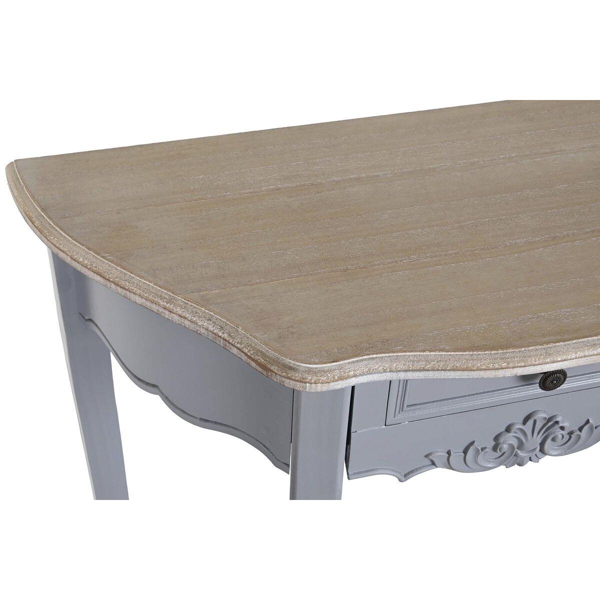 Consola DKD Home Decor Gris Natural Madera Madera de Paulonia Madera MDF 80.5 x 34 x 78.5 cm 80,5 x 34 x 78,5 cm
