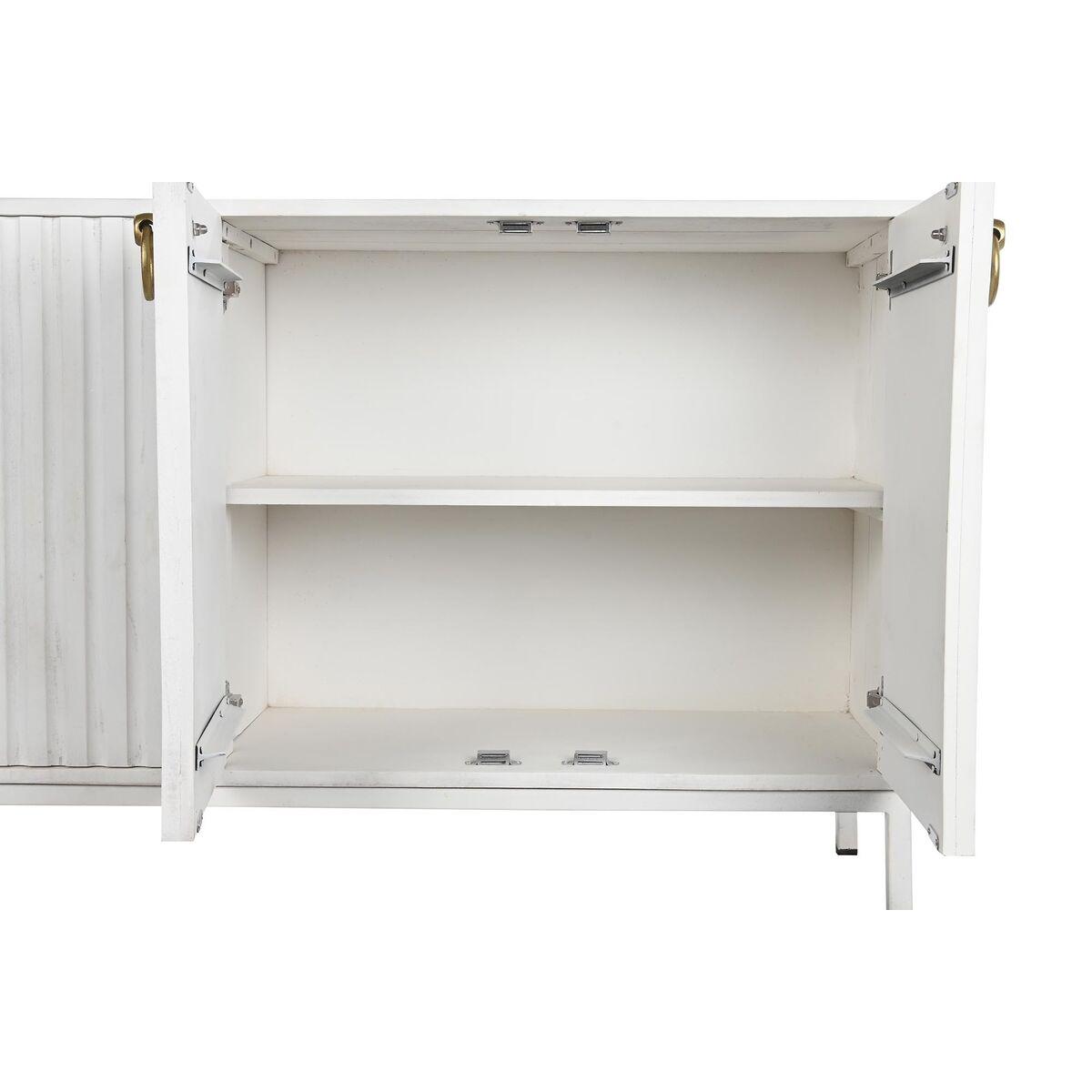 Aparador DKD Home Decor Metal Blanco Madera de mango (152 x 40 x 77 cm)