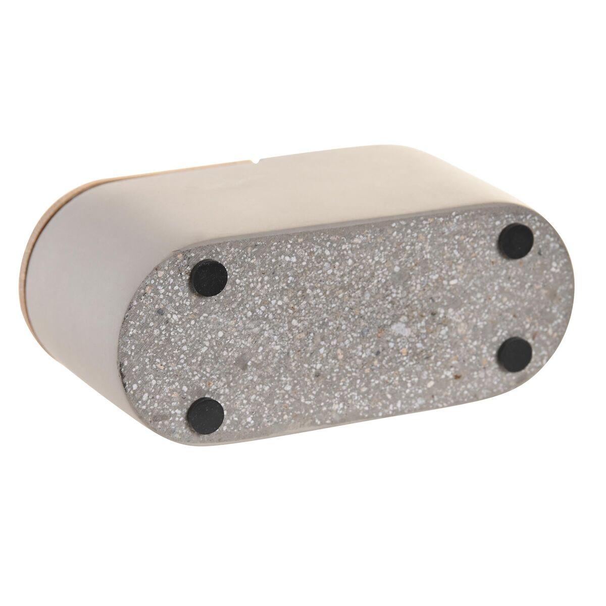 Vaso DKD Home Decor Gris Natural Bambú Cemento 11 X 4,5 X 6 CM