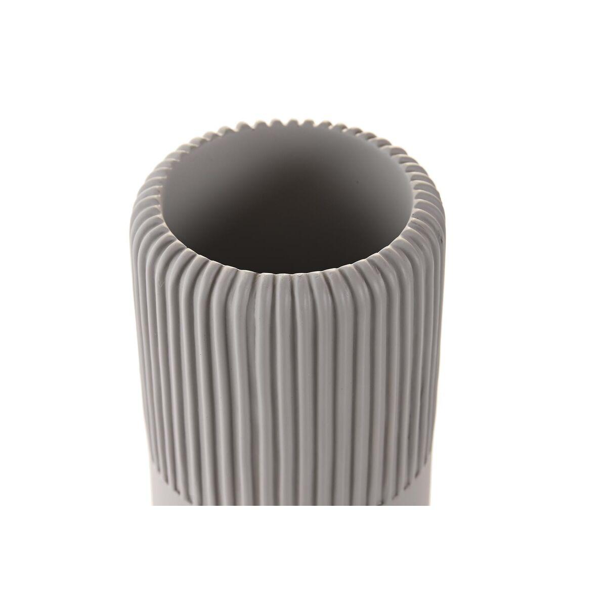 Vaso DKD Home Decor Gris Cemento 7 x 7 x 11 cm