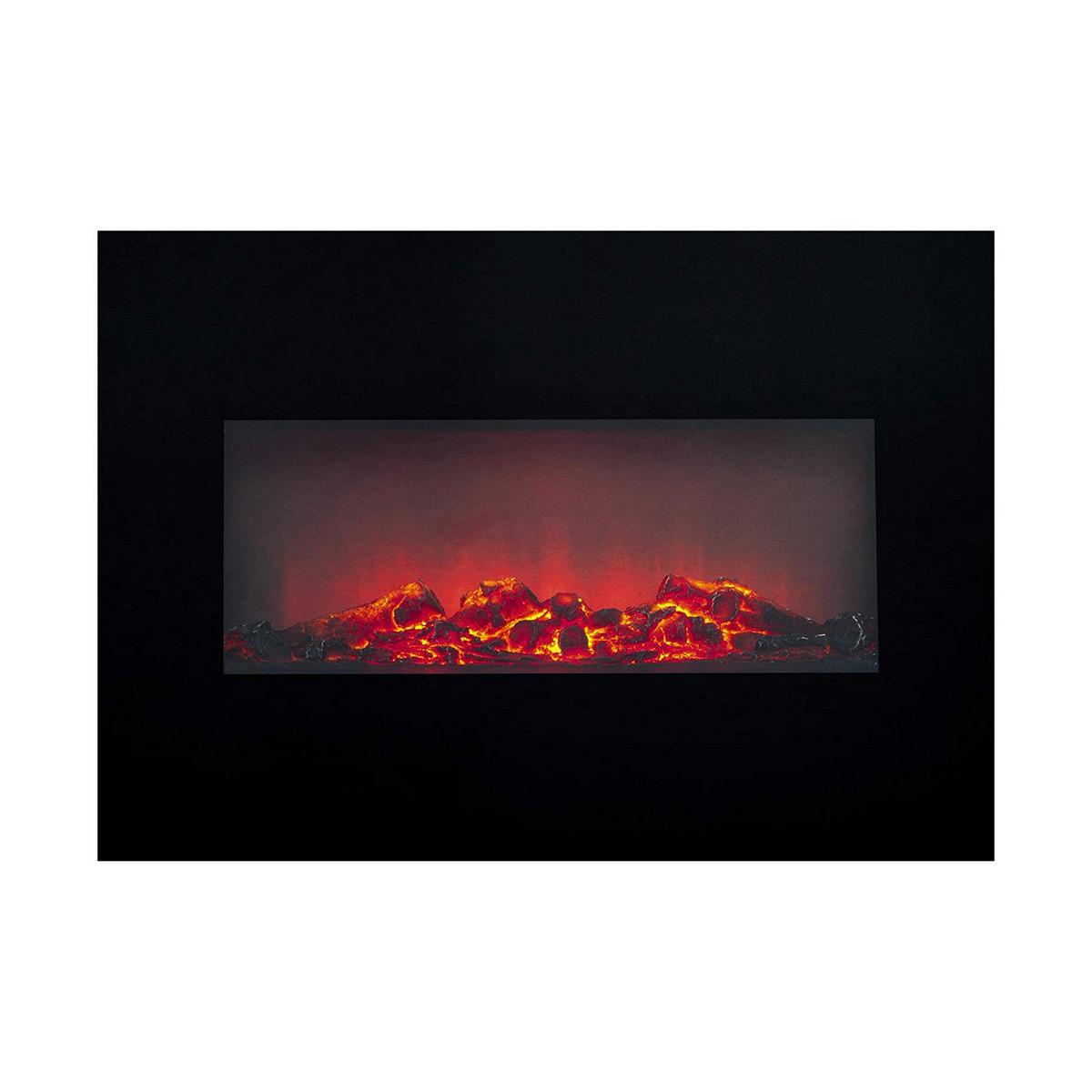 Chimenea Eléctrica Decorativa de Pared Classic Fire Memphis Negro 1800 W 66 x 13 x 46 cm