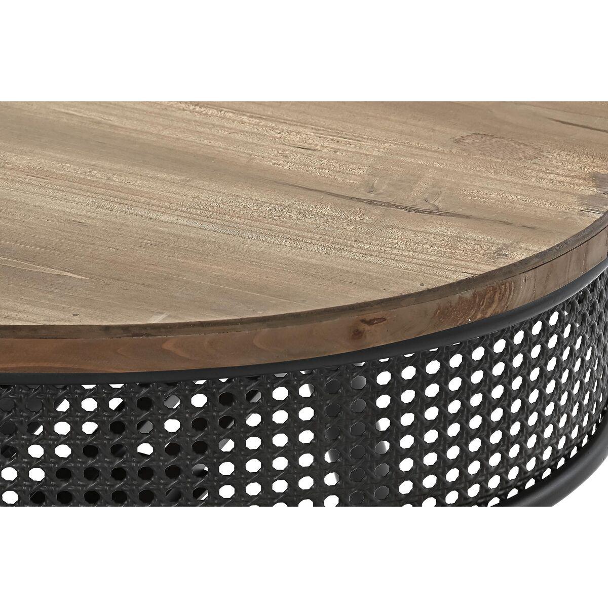 Mesa de Centro DKD Home Decor Marrón Negro Metal Abeto 120 x 58 x 42 cm