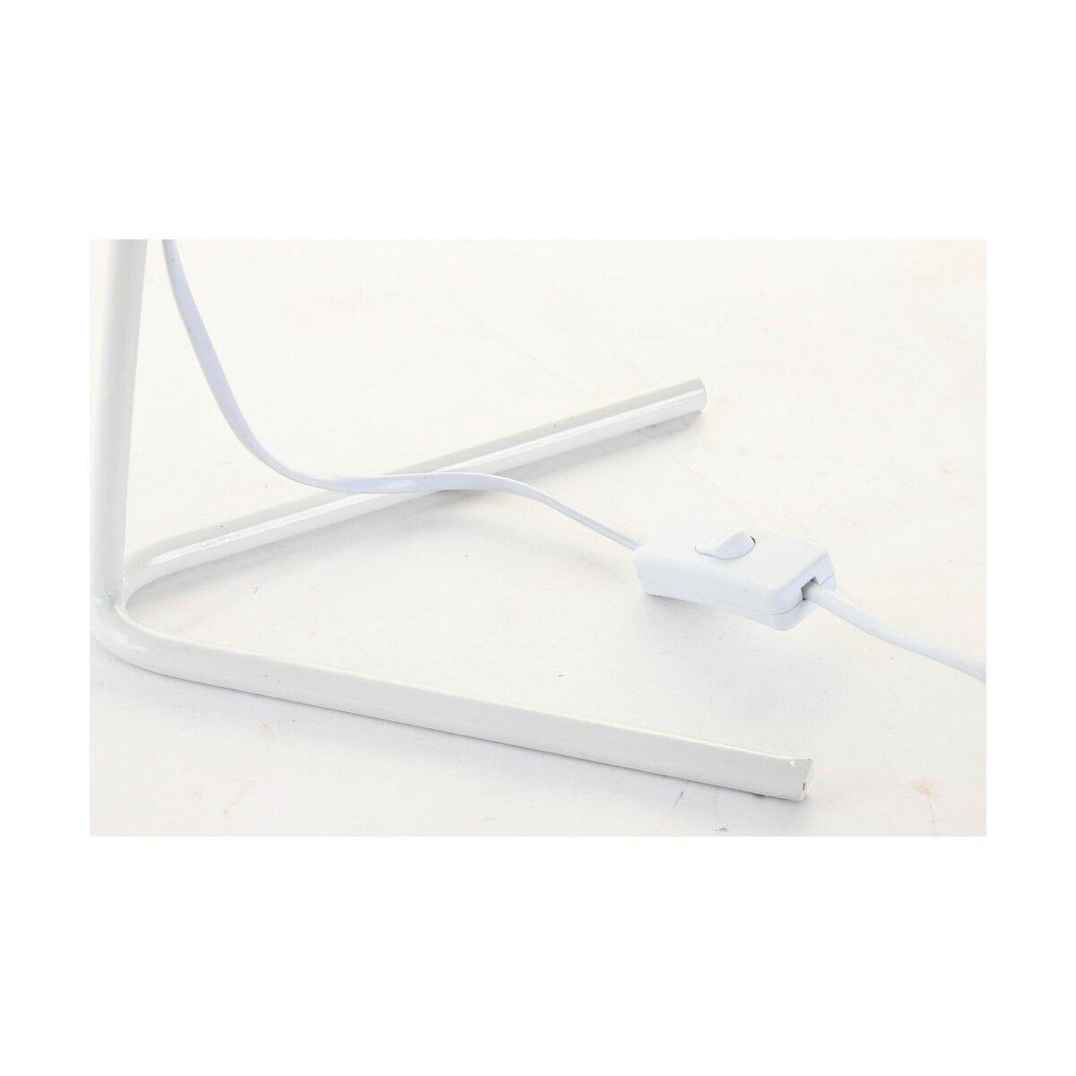 Lámpara de mesa DKD Home Decor Dorado Metal Lino Blanco 50 W Moderno (25 x 31 x 57 cm) (2 Unidades)