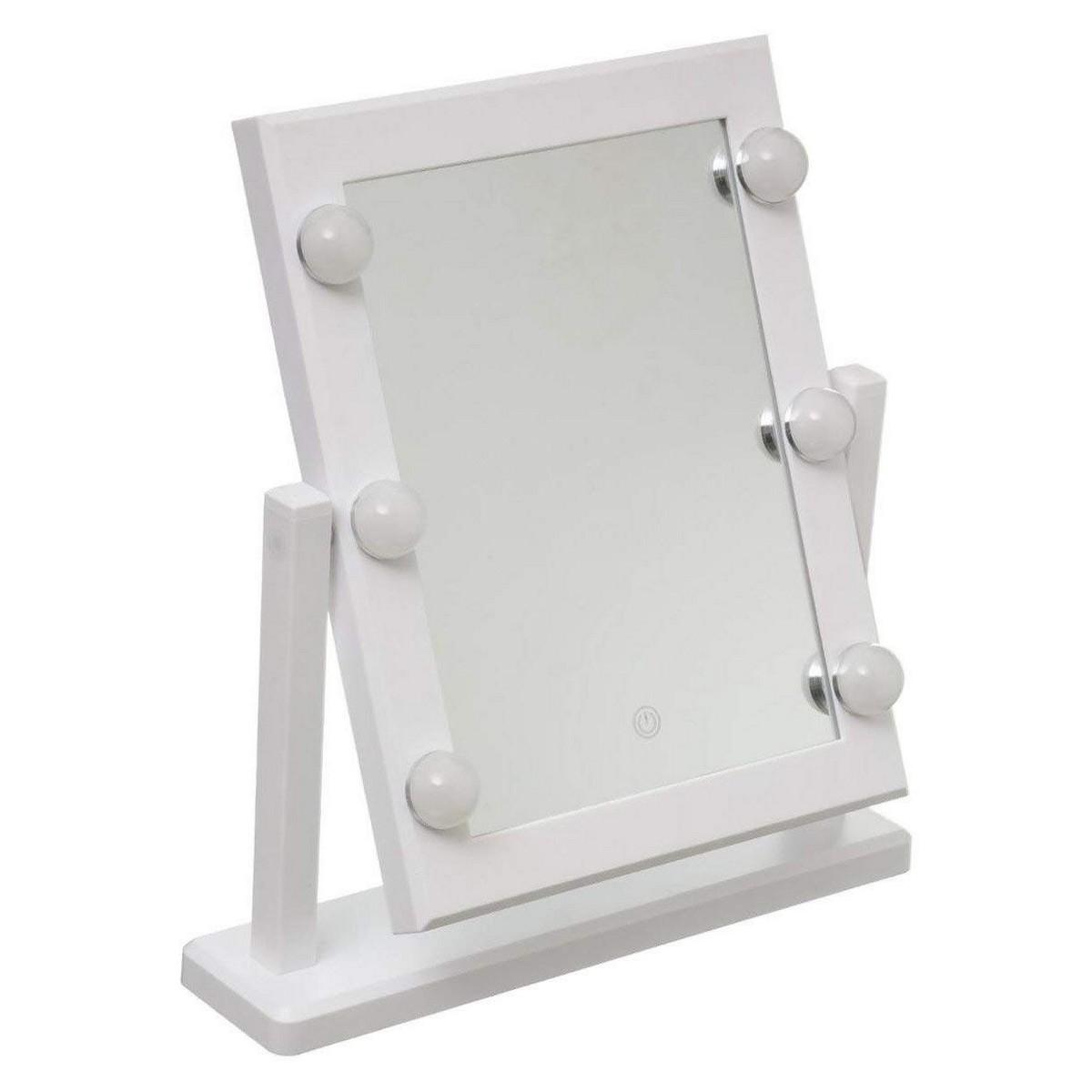 Espejo LED Táctil de Sobremesa 5five Hollywood Blanco 37 x 9 x 40,5 cm