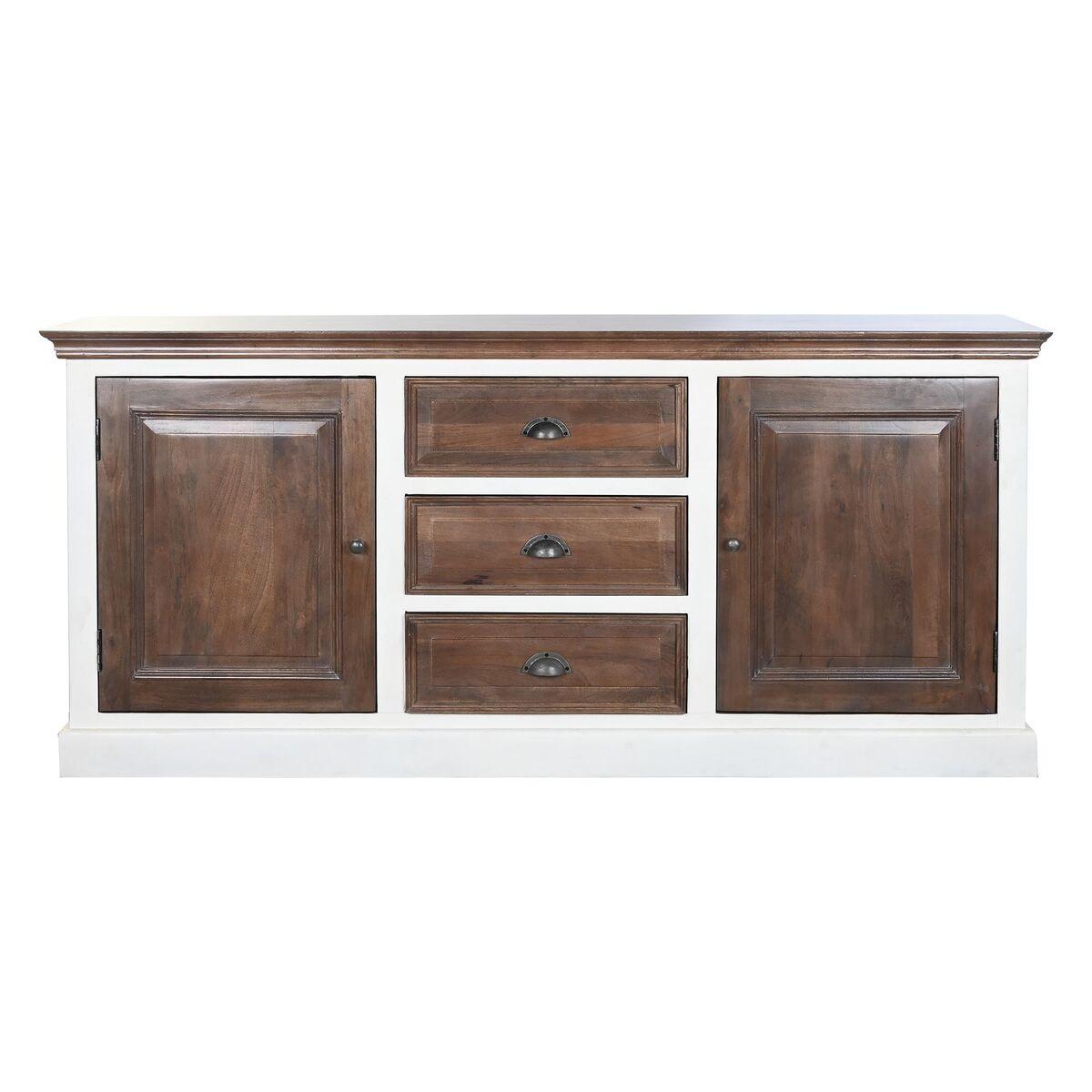 Aparador DKD Home Decor Blanco Marrón oscuro Madera de mango (180 x 46 x 83 cm)