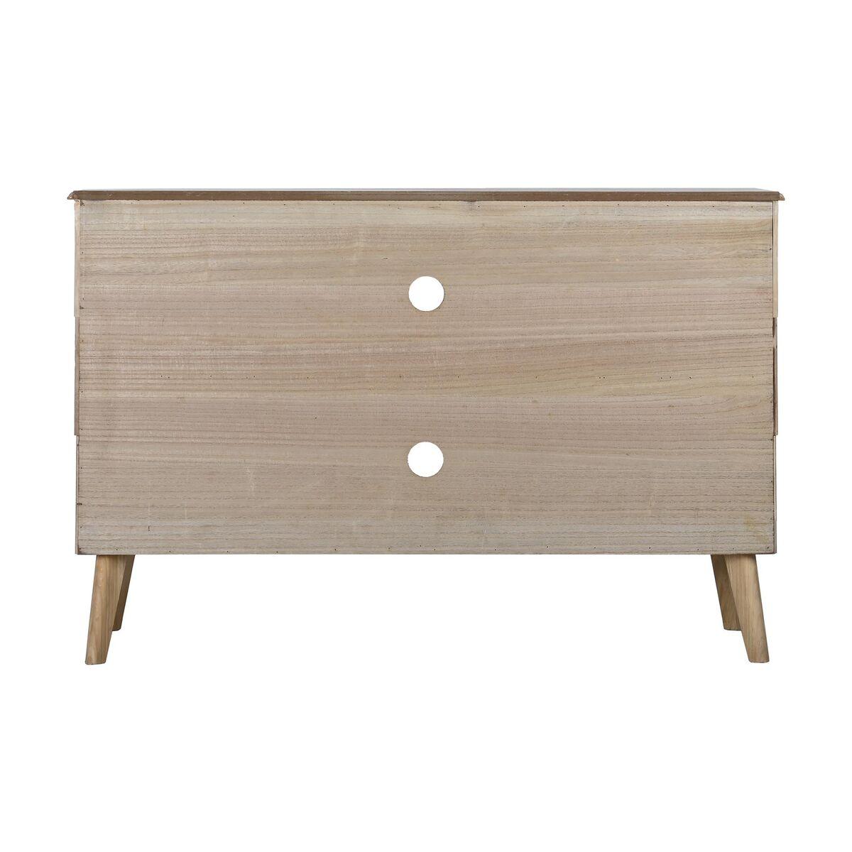 Mueble de TV DKD Home Decor Dorado Marrón claro 120 x 40 x 80 cm Madera de Paulonia Madera MDF
