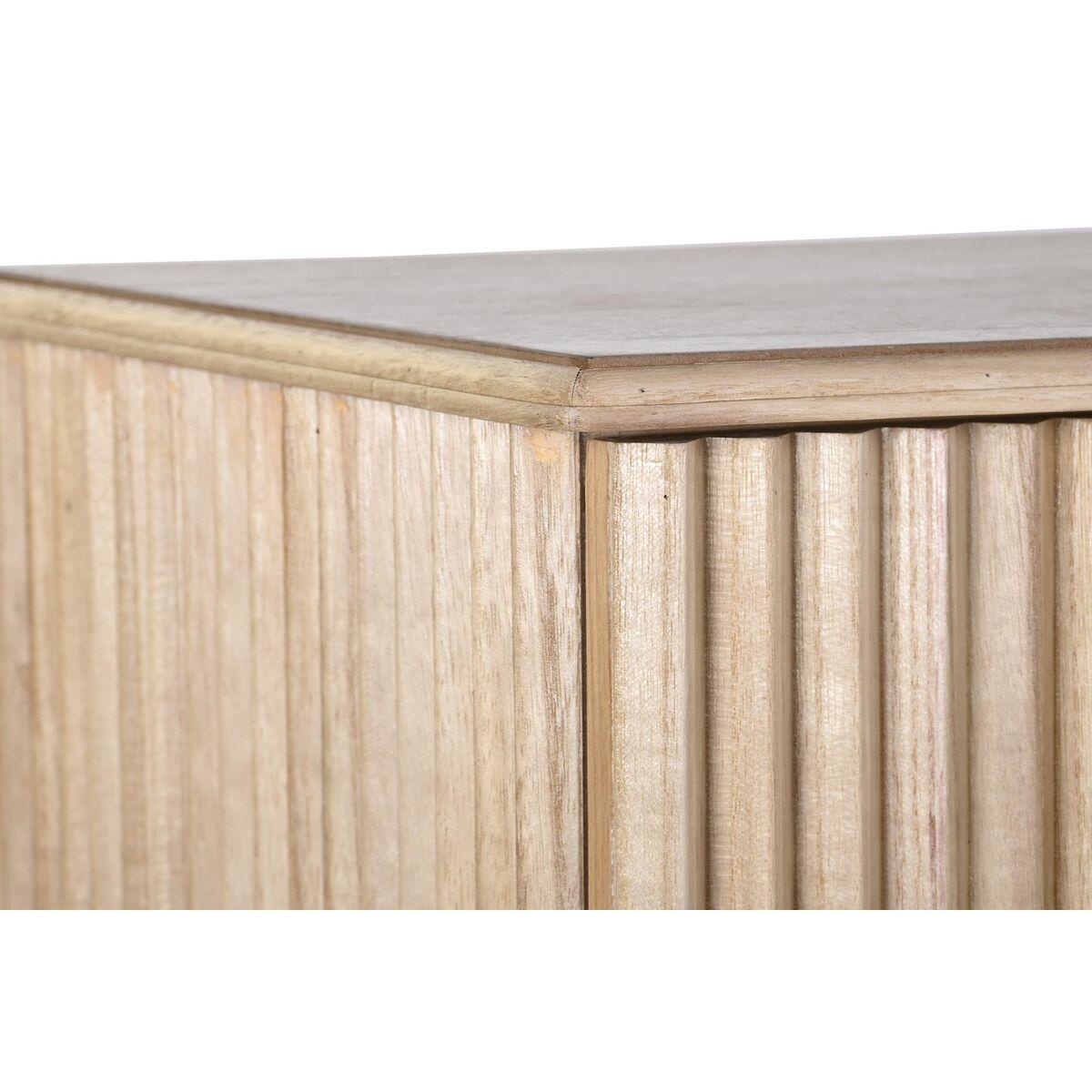 Mueble de TV DKD Home Decor Dorado Marrón claro 120 x 40 x 80 cm Madera de Paulonia Madera MDF