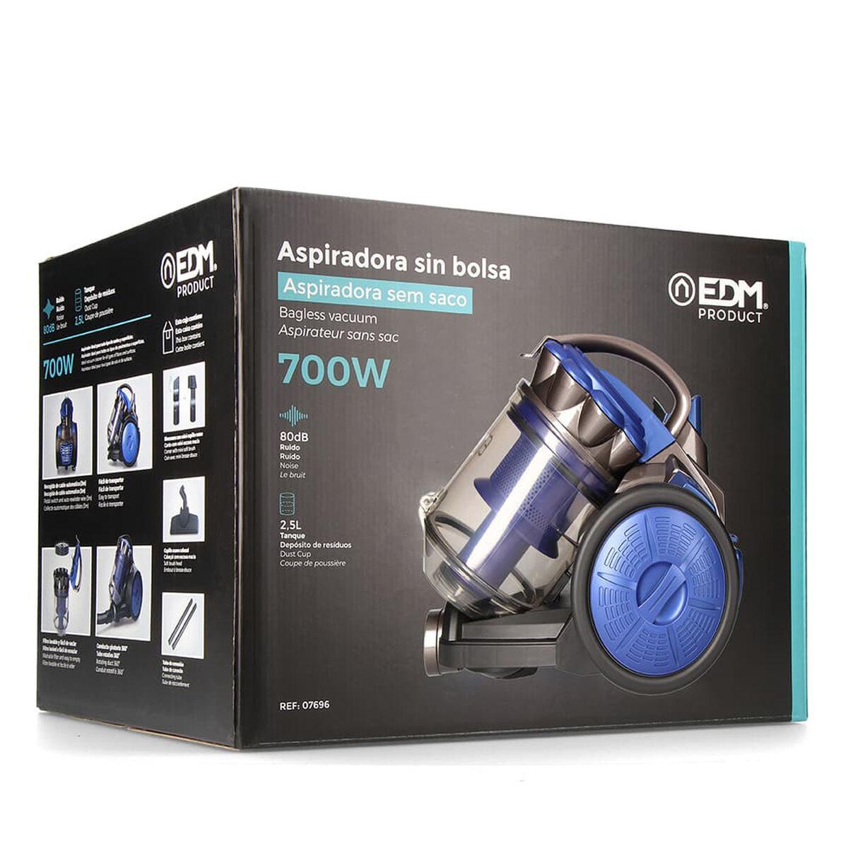 Aspiradora sin Bolsa EDM 07696 Azul 700 W
