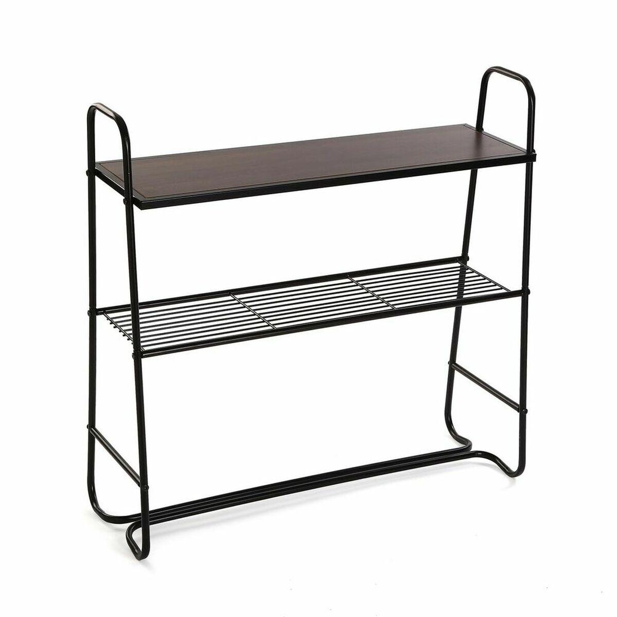 Recibidor Versa Negro Metal Madera MDF (30 x 75 x 80 cm)