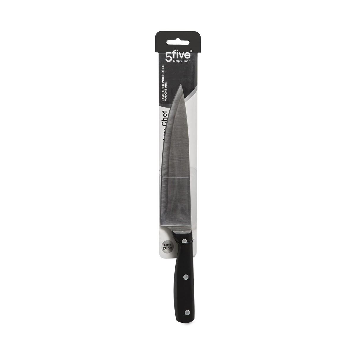 Cuchillo de Cocina Negro Acero Inoxidable ABS (20 cm)