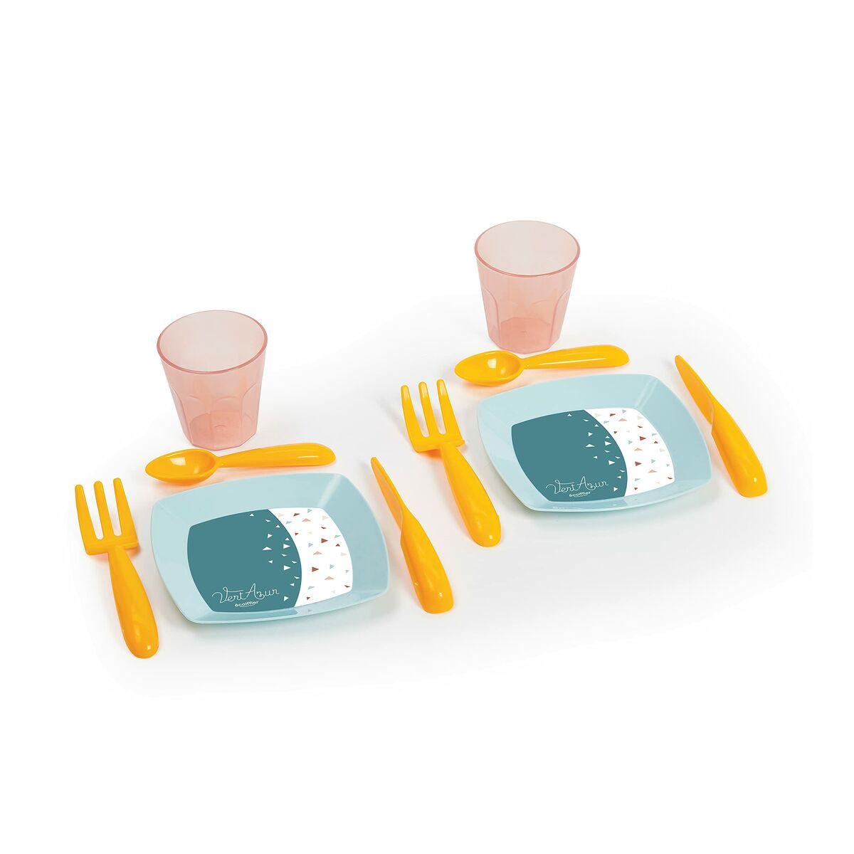 Mesa con 2 sillas Ecoiffier Plástico Multicolor (13 Piezas)