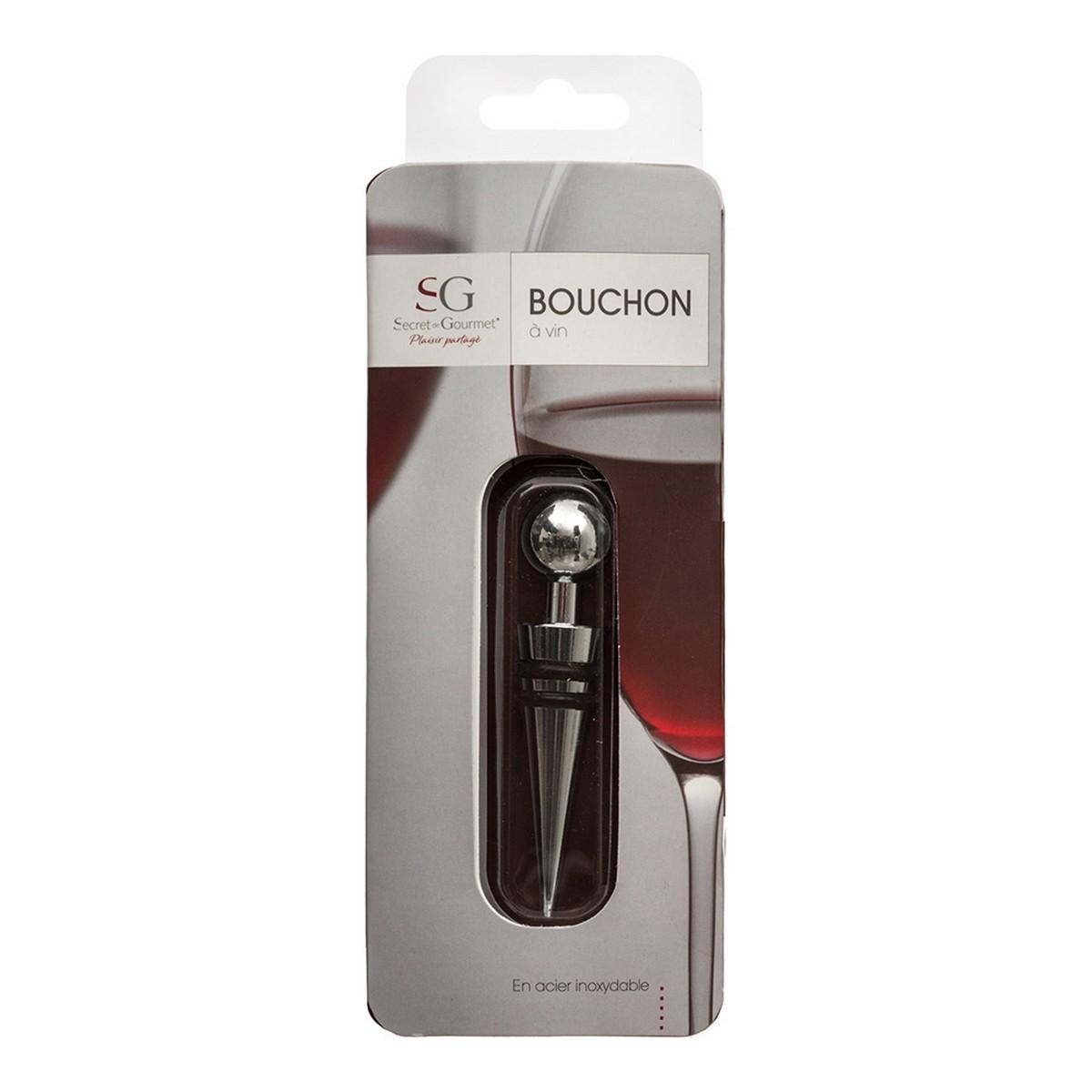 Tapón de Vacío para Vino Secret de Gourmet Acero Inoxidable