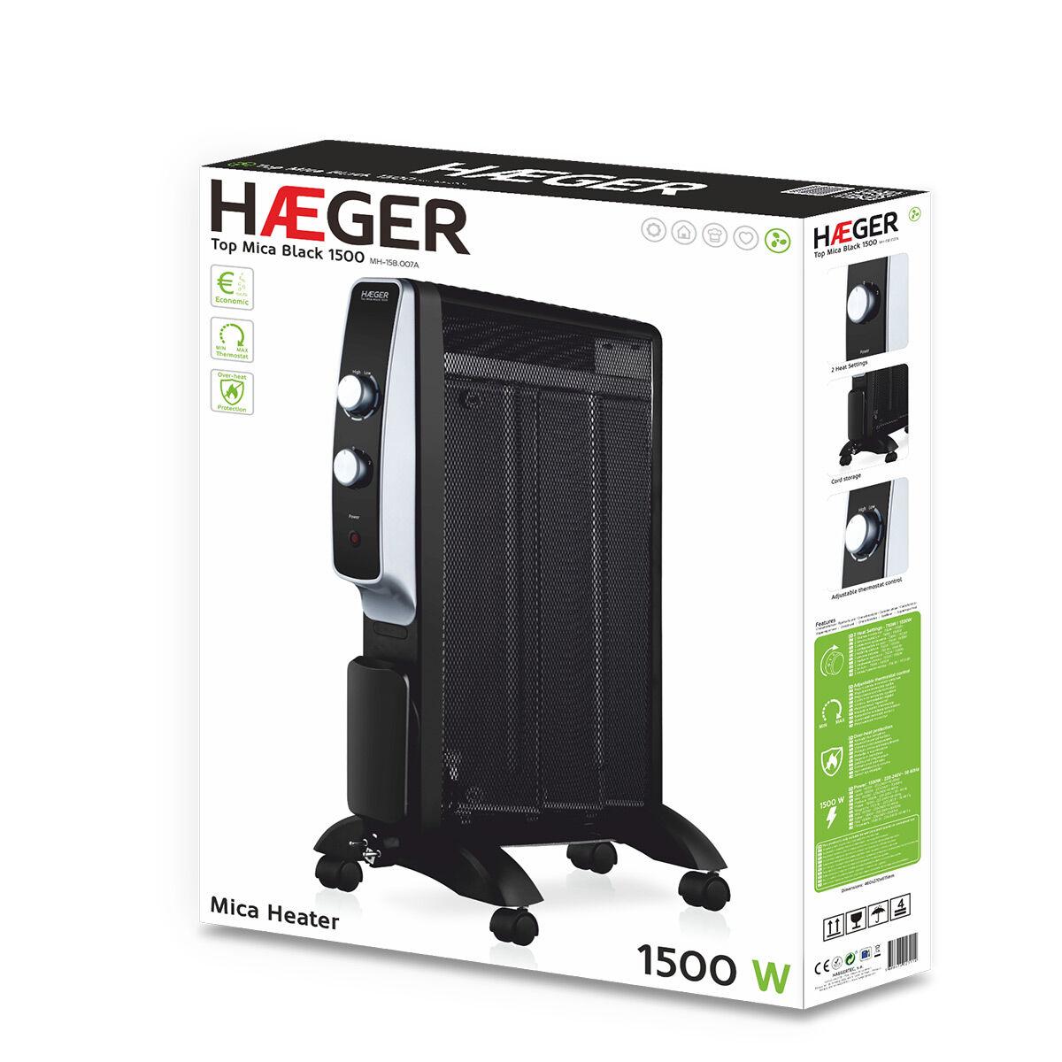 Calefactor Haeger Top Mica Black 1500 W