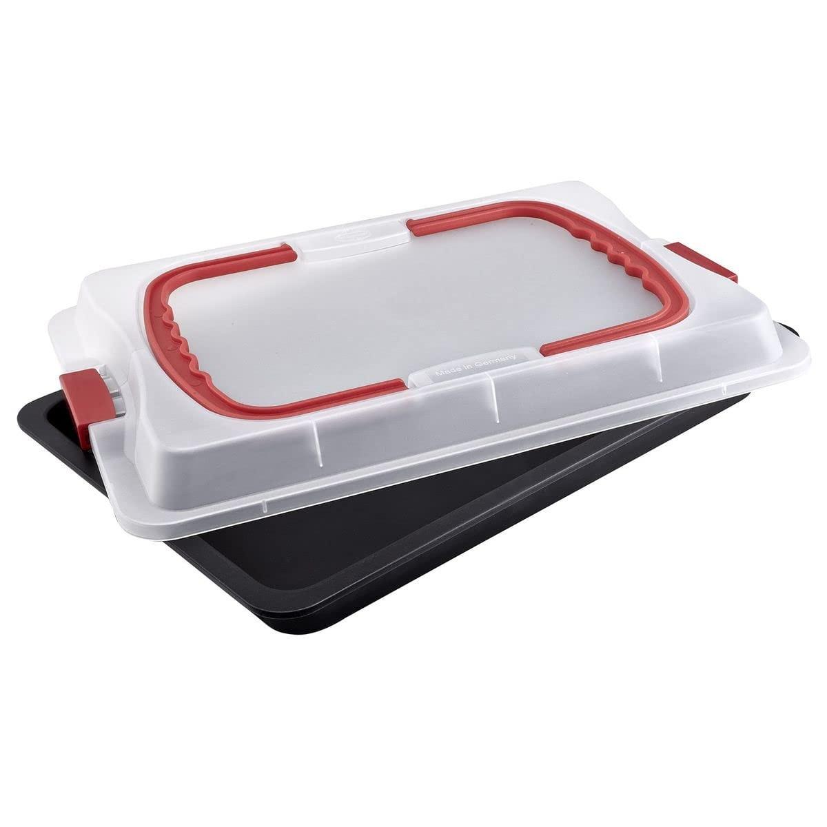 Rustidera Dr. Oetker Bake & Go Con Tapa Negro Acero Inoxidable Acero Plástico 29 x 42 x 4 cm