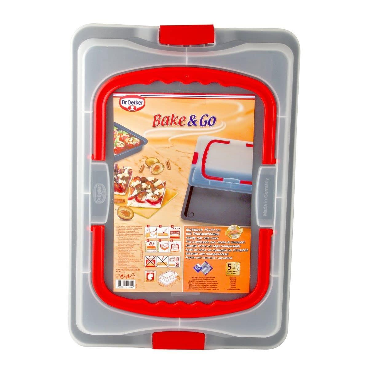 Rustidera Dr. Oetker Bake & Go Con Tapa Negro Acero Inoxidable Acero Plástico 29 x 42 x 4 cm