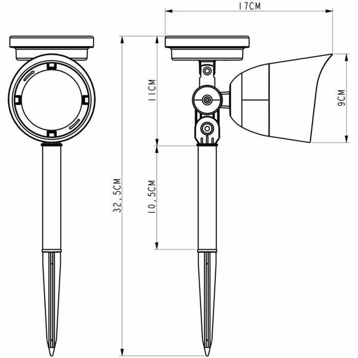 Lámpara solar Galix 30 Lm Acero Inoxidable