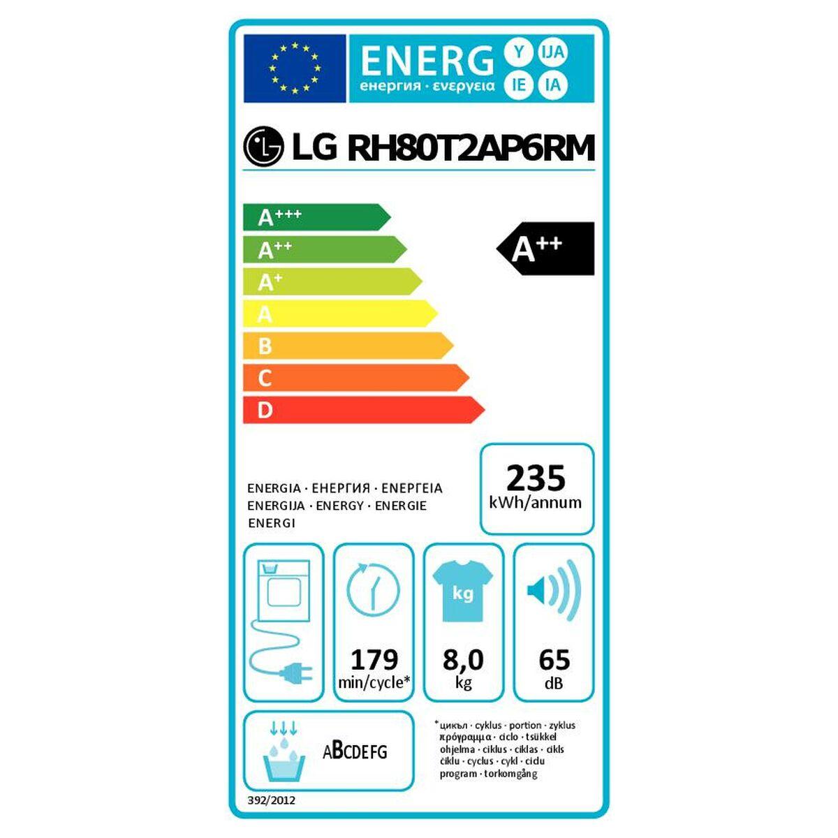 Secadora de condensación LG RH80T2AP6RM