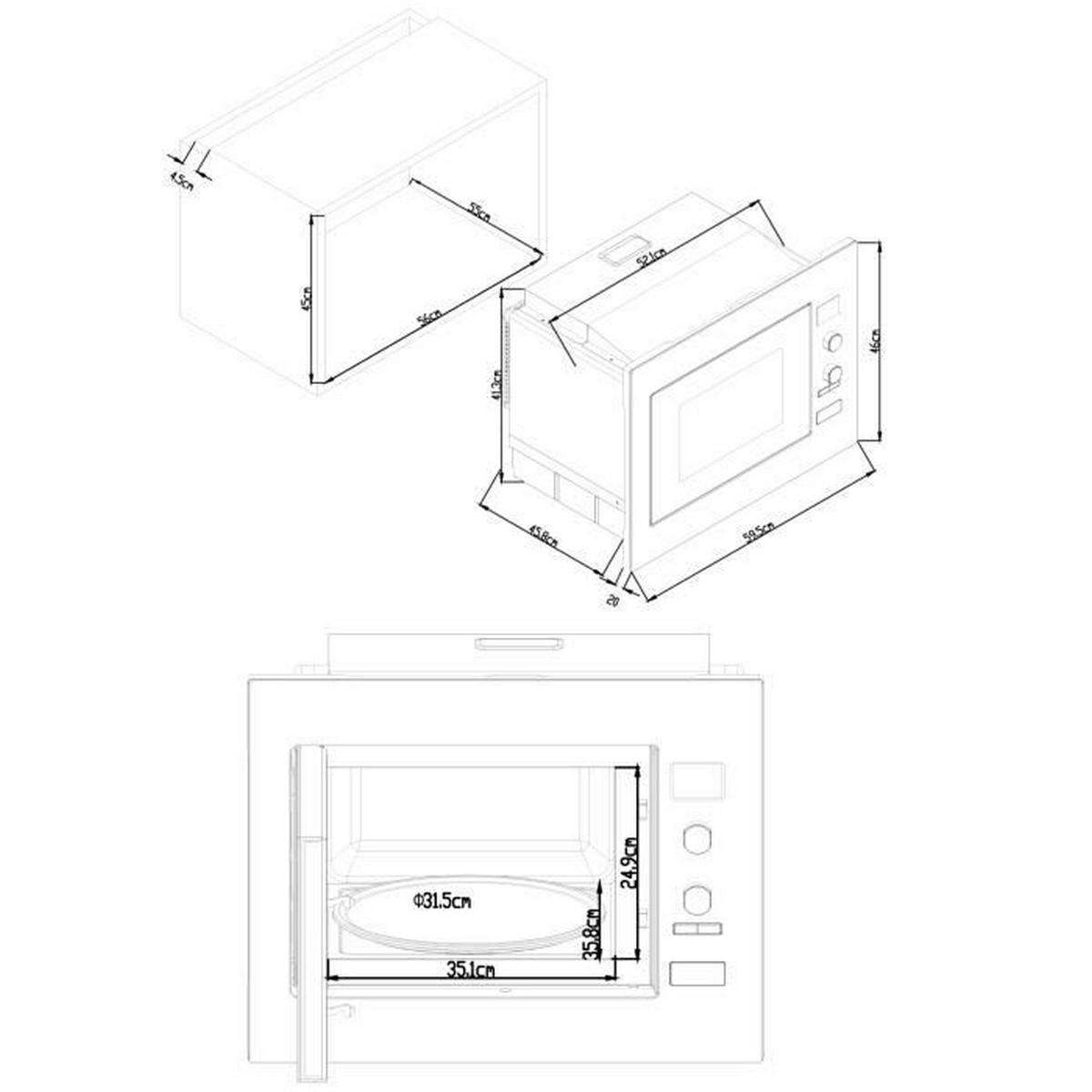 Microondas con Grill Continental Edison CEMOC34IXE 34 L 1000 W 1100 W