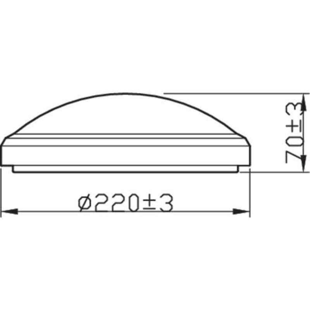 Lámpara de Techo Philips Plafón Plateado 6 W Metal/Plástico (4000 K) (22 x 7 x 22 cm)
