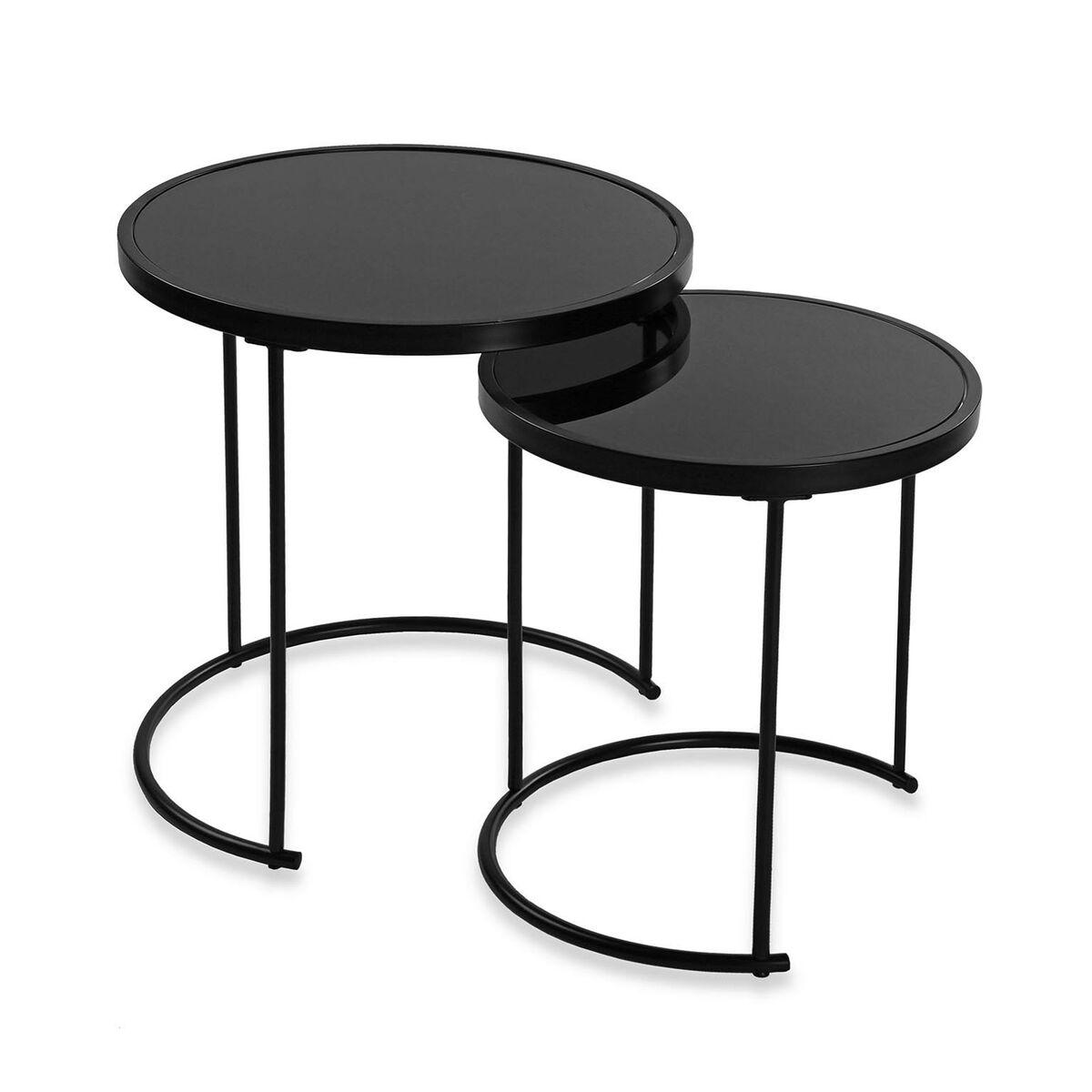 Juego de 2 mesas Versa Negro 50 x 50 x 50 cm