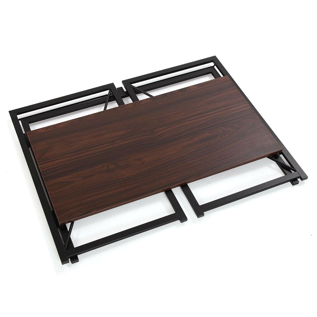 Escritorio Versa Marrón Plegable Metal Madera (45 x 74 x 90 cm)