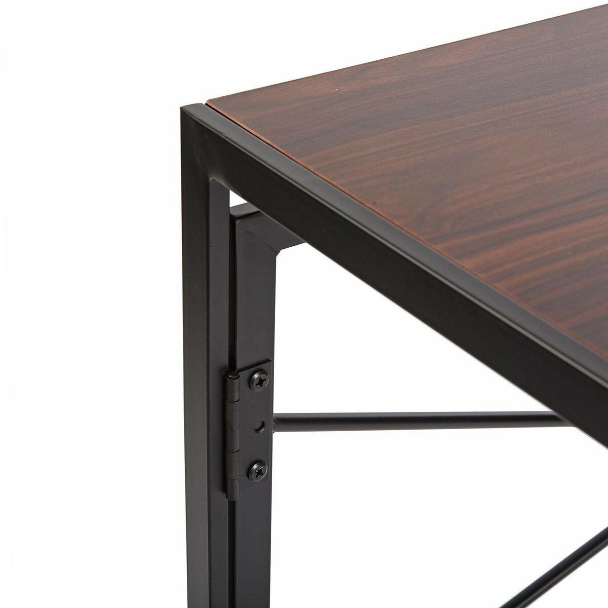 Escritorio Versa Marrón Plegable Metal Madera (45 x 74 x 90 cm)