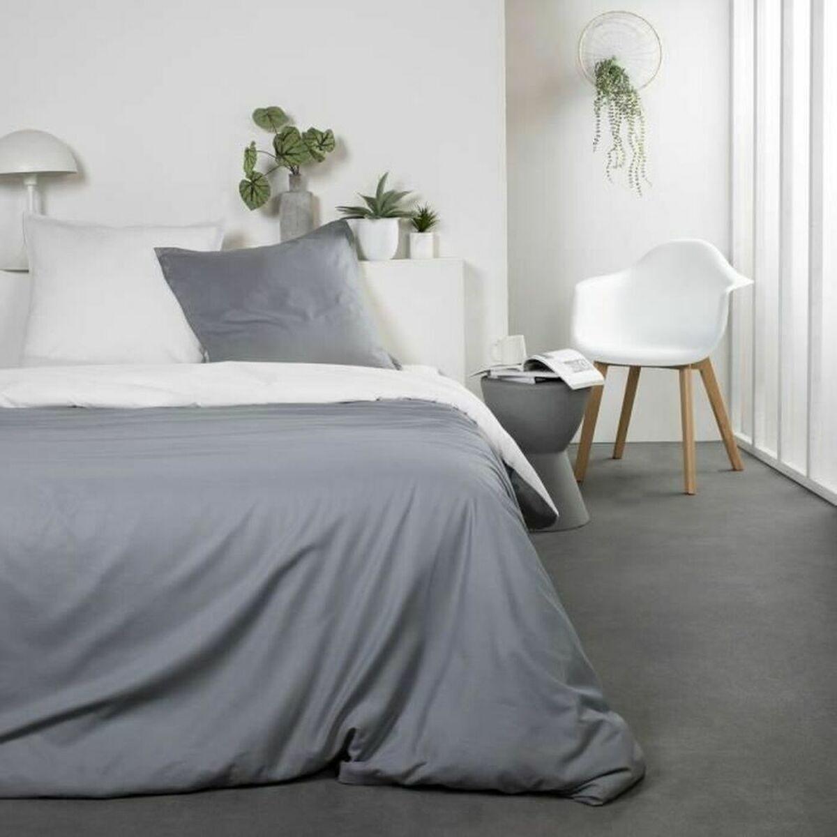 Juego de Sábanas TODAY Blanco/Gris Cama doble 240 x 260 cm