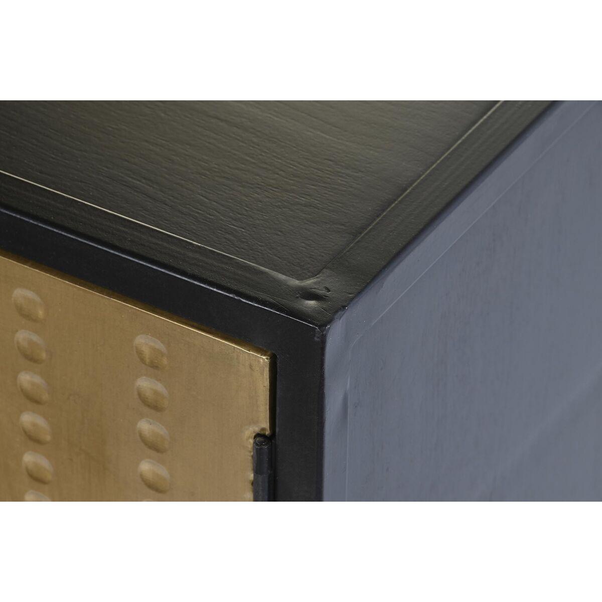 Mueble de TV DKD Home Decor Negro Metal Madera (120 x 37 x 50 cm)