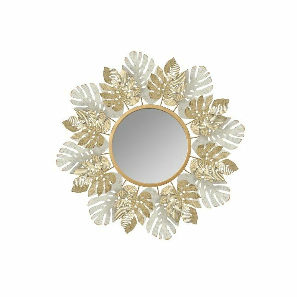 Espejo de pared DKD Home Decor Hoja de planta 78,7 x 5,7 x 78,7 cm