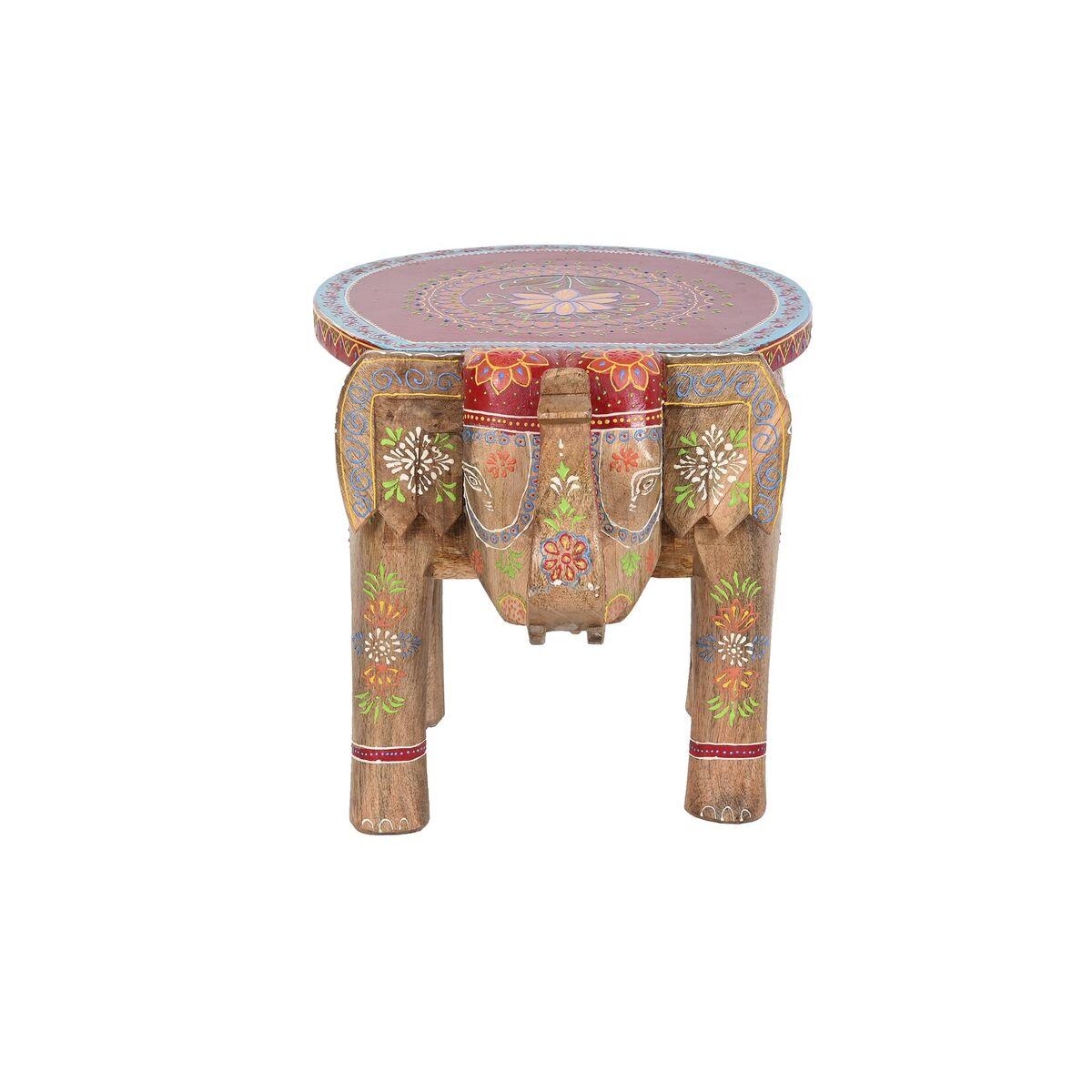 Mesa auxiliar DKD Home Decor Elefante Multicolor Madera Madera de mango 48 x 35,5 x 36,8 cm