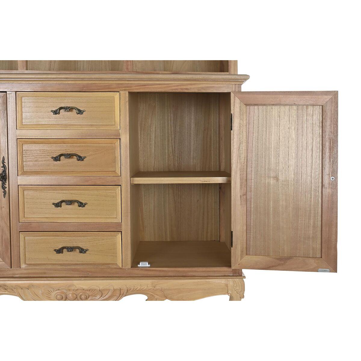 Alacena DKD Home Decor Natural 124,5 x 39 x 201,8 cm Abeto Aluminio Madera MDF