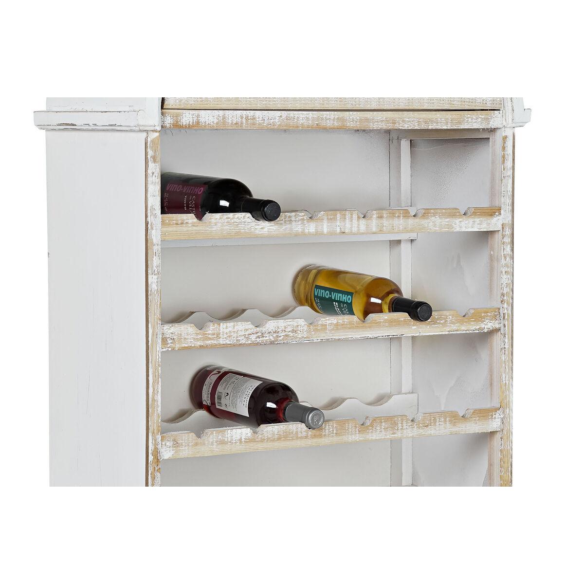 Botellero DKD Home Decor Blanco Marrón Madera 65 x 30 x 123 cm