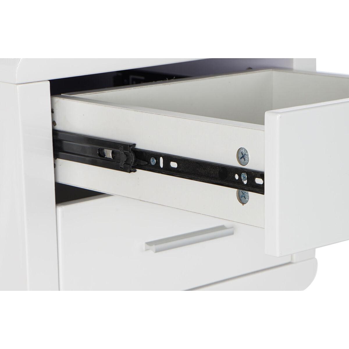 Escritorio DKD Home Decor Blanco Plateado Metal Madera MDF 120 x 55 x 76 cm