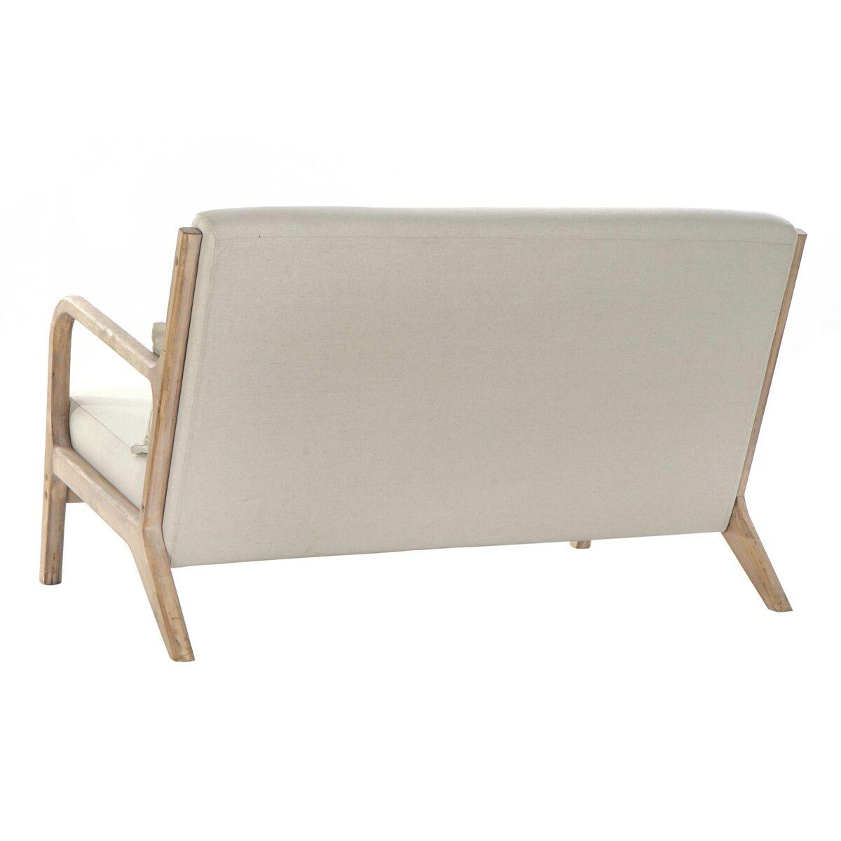 Sofá DKD Home Decor Beige Madera de caucho 122 x 85 x 74 cm